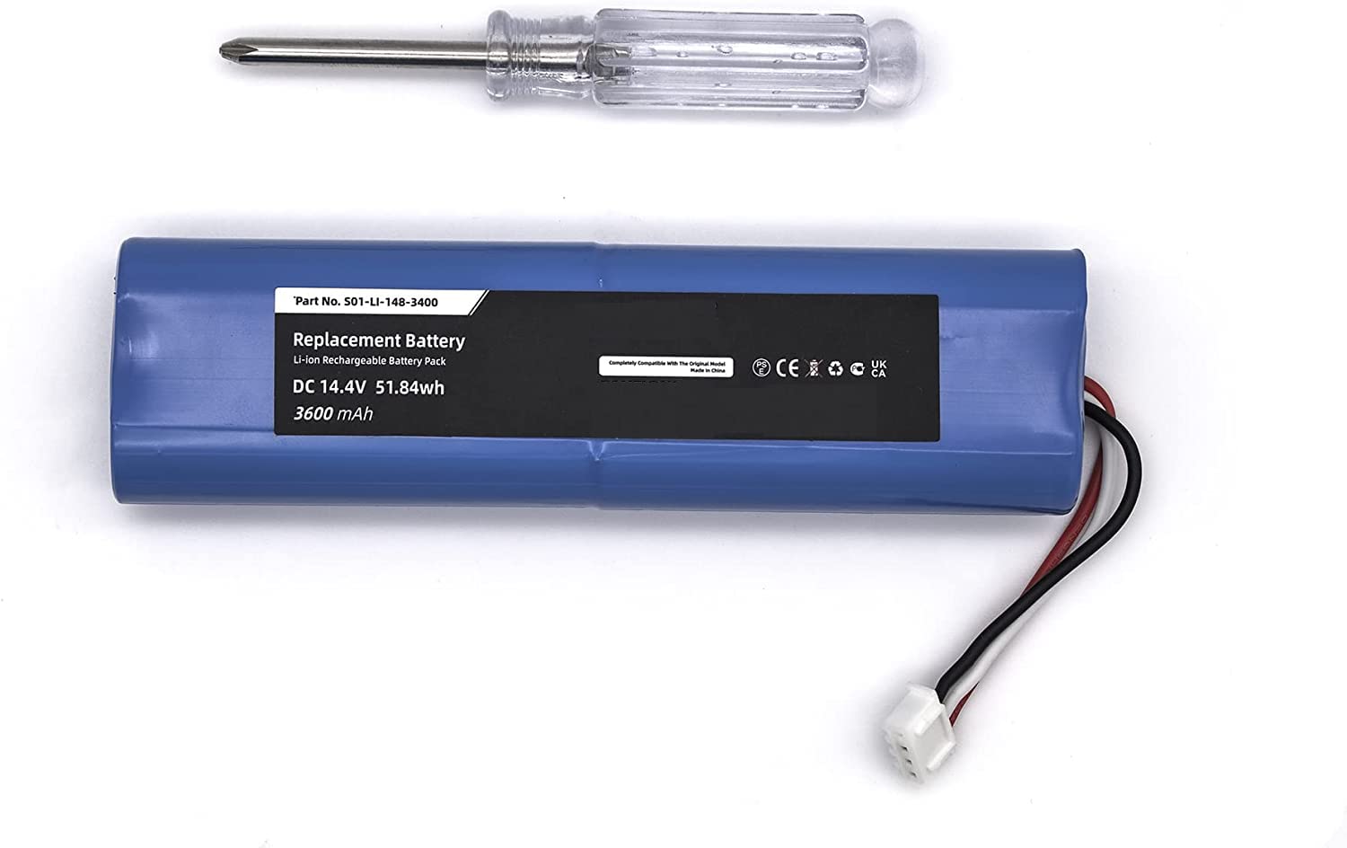 Batteria di ricambio 3200mAh per Ecovacs Deebot Ozmo 900,901,905,920,930,937,N8,N8 Pro Li-ION 14.4V Robot Aspirapolvere Batteria  44