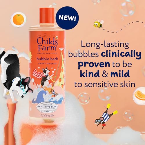 Childs Farm Kids Bubble Bath, Sweet Orange, 500 ml (Pack of 1) - Image 2