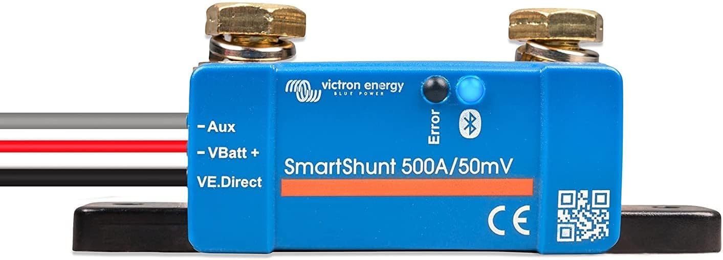 Victron Energy Smart Battery Shunt IP65 - Battery Monitor (Bluetooth) - Victron Smart Shunt with detailed in-app Insights - 6.5V-70V, 500 amp