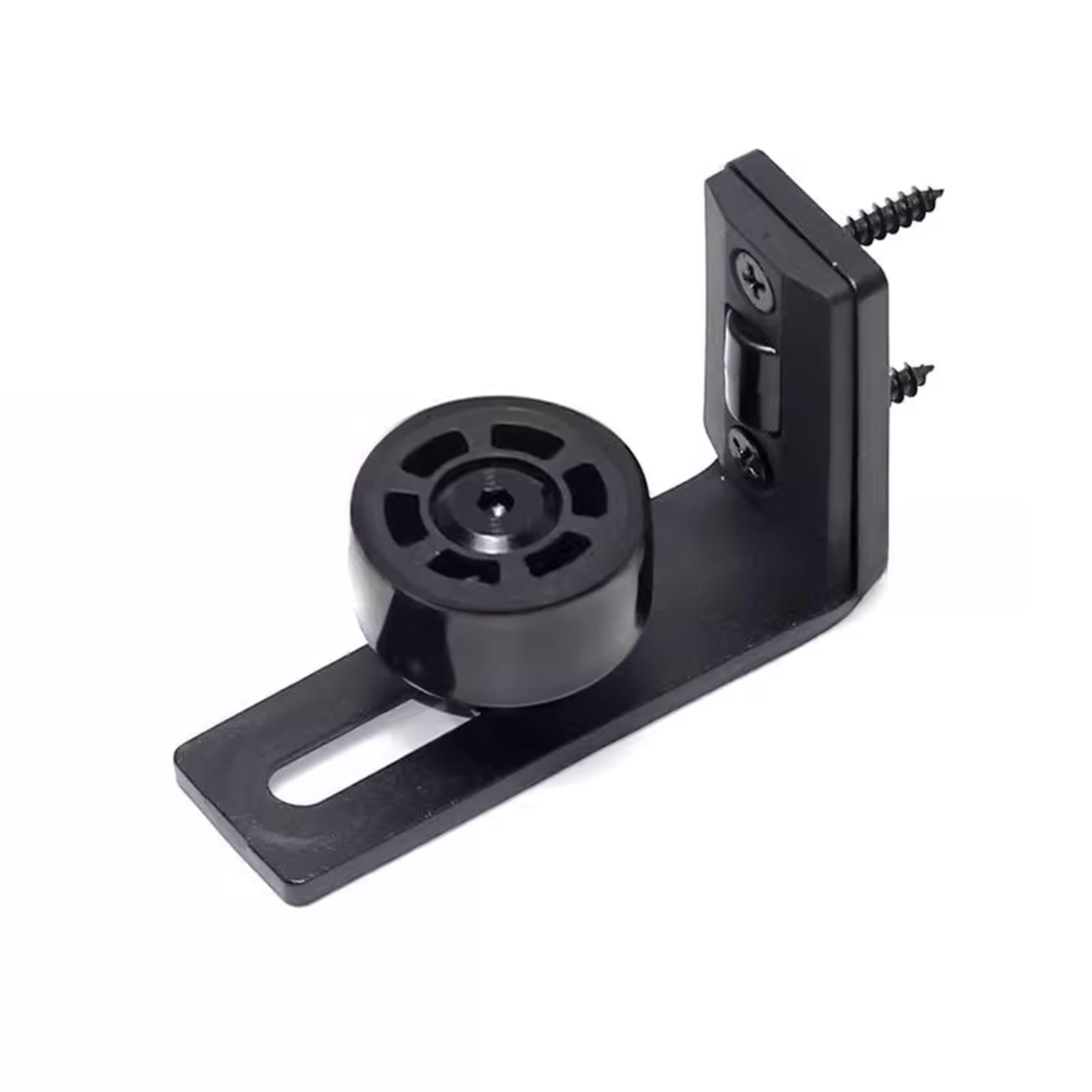 Hsioluted Duty Door Bottom Sliding Roller Nylon Wheel Door Guide for 1 / 2inch 2inch Thick Panel Space Saving Design Steel Barn Hardware