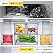 Greenby 4 Pack Refrigerator Organizer Bins with Pull-out Drawer Stackable Clear Fridge Drawer Organizer Fruit Vegetable Storage Containers for Kitchen Pantry Organization (2 Large+2 Small)