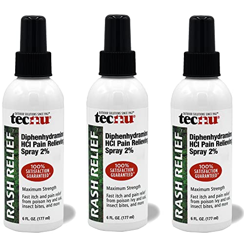 Tecnu Rash Relief Medicated Anti Itch Spray with Scar Prevention 6 Fl Oz (3 Pack) Protection & Itchy Skin Relief from Poison Ivy Poison Oak Rashes Insect Bites & Sunburn Homeopathic Skin Care