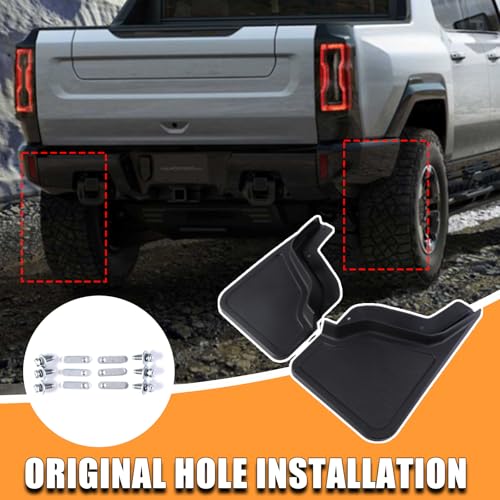 Image of Mud Flaps Splash Guards Compatible with Hummer EV Pickup 2024 2025 2026 Splash Guard Fender Mud Guard No Drilling Required Fenders Exterior Accessories