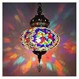 Lámparas de Techo, Lámpara Colgante de Araña Creativa de Mosaico Turco Marroquí con Cable de 11.8 M, Cadena para Sala de Estar, Dormitorio, Pasillo Y Bar./D/a