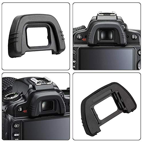 D90 D7000 Viewfinder Eyepiece Eyecup Eye Cup for Nikon D7000 D90 D40 D50 D70/D70S D80 D200 D300 D600 D610 D750[2 Packs], Replace eyepiece DK-21, Fire Rock Camera Eyecup Accessories DK21 - Thumbnail 2