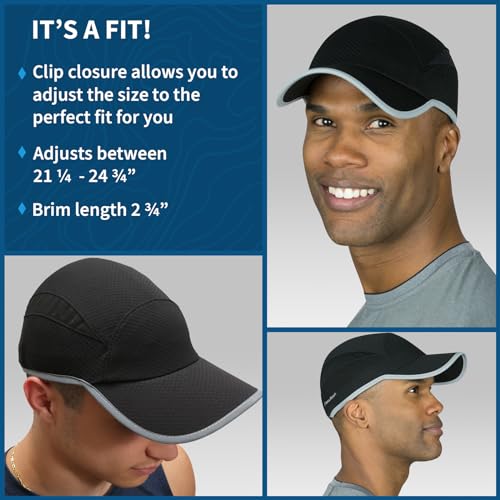 Image of TrailHeads Reflective Running Cap | A Quick Dry Hat for Men | The Flashback 360 Sports Cap - 3 Colors