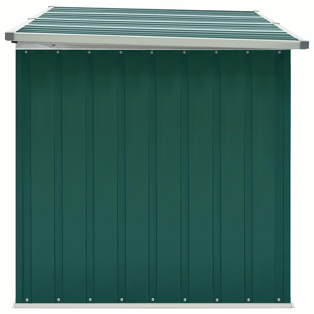 Scatola da giardino verde in acciaio zincato, 171 x 99 x 93 cm, grande contenitore da giardino con coperchio, impermeabile, per terrazza, balcone, giocattoli e attrezzi, stabile, per esterni