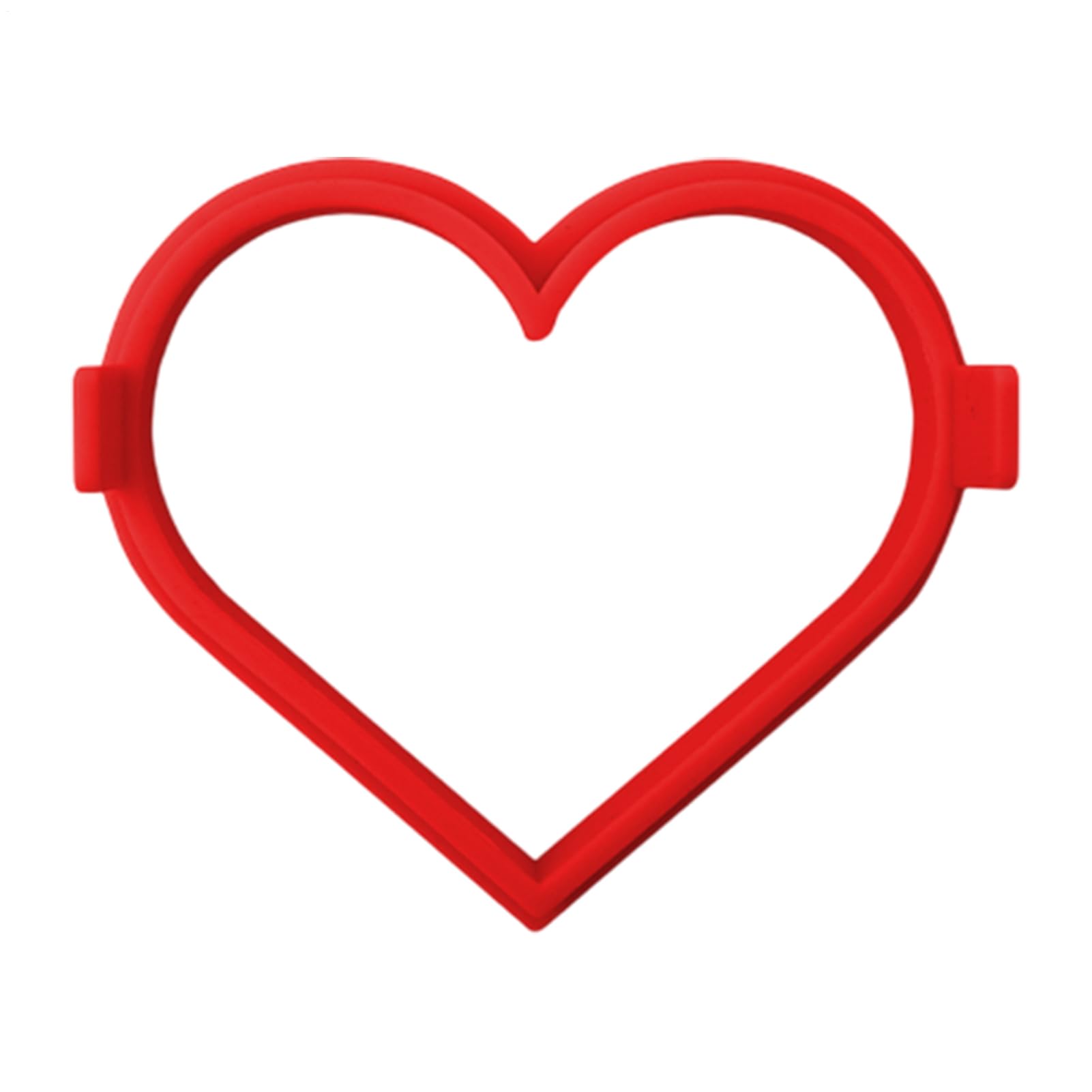 Silicone Heart Pancake Ring Mold, Non-Stick and Flexible Egg Shaper, Reusable Cooking Tool for Pancakes, English Muffins, Hash Browns, Easy to Clean, Ideal for Kids' Breakfast and Holiday Meals