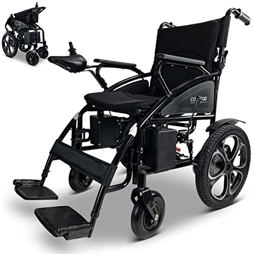Malisa Portable Electric Wheelchair For Adults, Foldable Dual Motorized Power Wheelchairs, All Terrain Folding Wheel Chair, Comfortable Lightweight Travel Wheelchair #TOP20