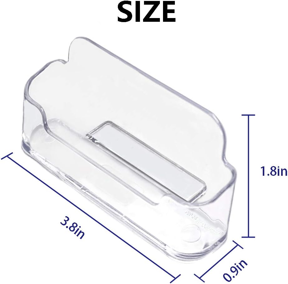 4 Pack Clear Plastic Business Card Holder,Acrylic Business Card Display for Desk Business Card Stand : Office Products