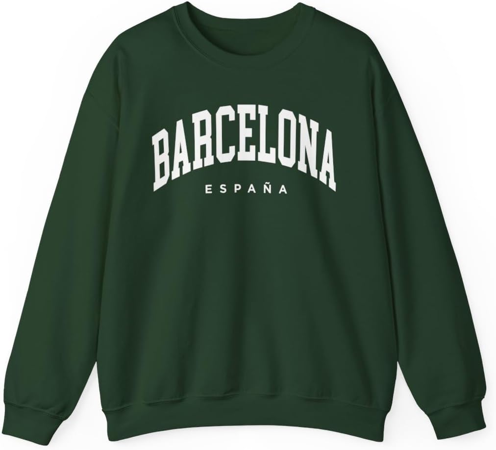 Barcelona Spain Adult Unisex Crewneck Sweatshirt