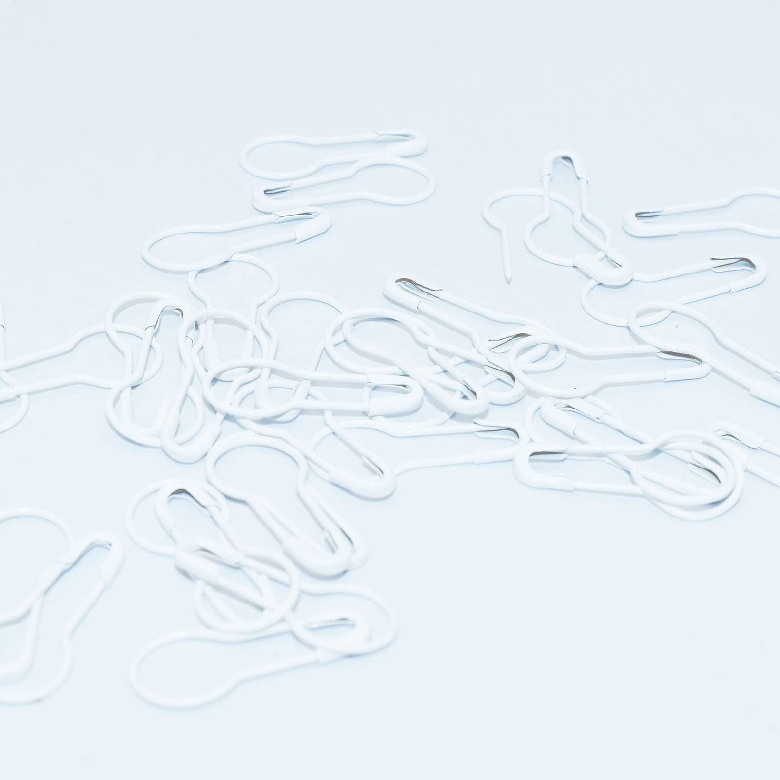 200pcs Safety Pins Assorted Small Clothes Gourd Pins 21 mm for Art Craft Sewing Jewelry Making Home Office White