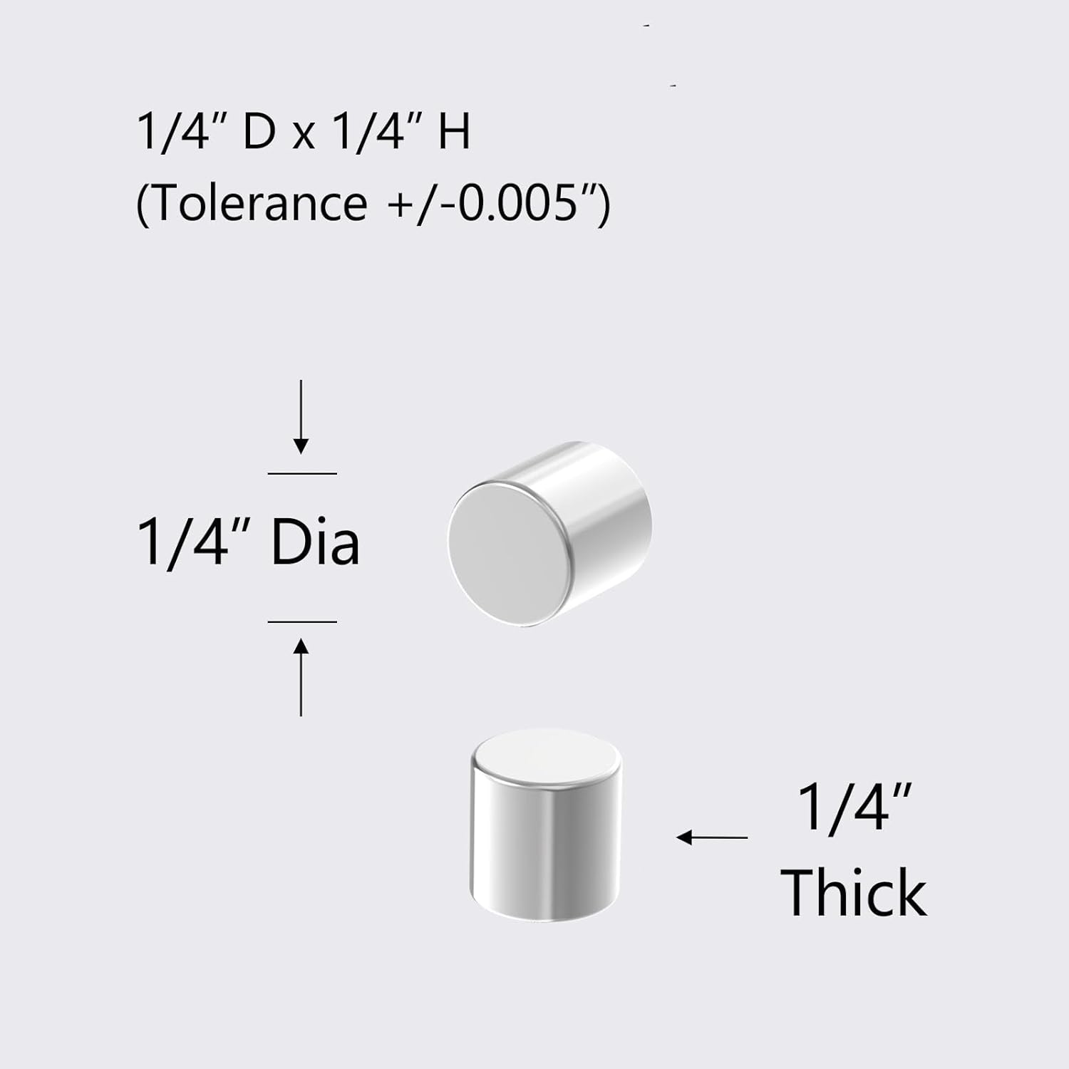 N52-1/4 D x 1/4" H - 60 Pack, Small Powerful Rare Earth Magnet, Mini Super Strong Neodymium Disc Magnets for Fridge,DIY,Building,Scientific,Craft,Office,0.25" x0.25 Inch Magnets
