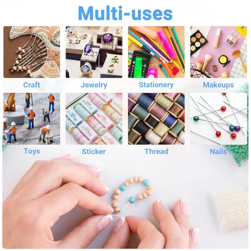 Image of Nail Organizer Storage Box 36 Grids, 2 Pack Rhinestone Container, Acrylic Press Fake Nail Tip Craft Art Accessories Plastic Empty Case, Display Holder for Jewelry Diamond Charms Gem Bead Polish