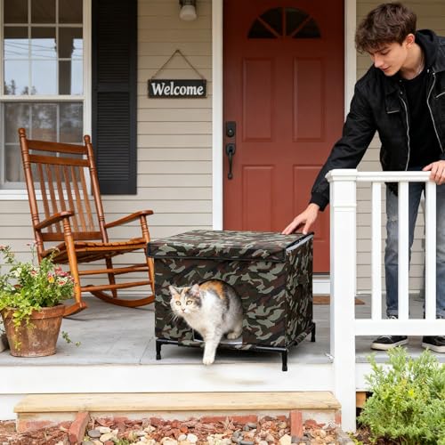 Abri extérieur pour chat isolé | Fini le froid et l'humidité pour vos animaux d'hiver - 4