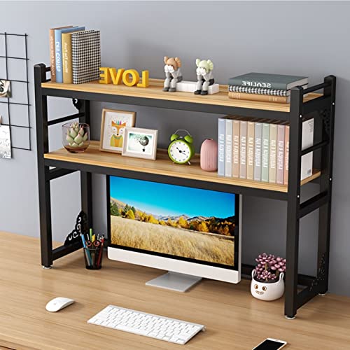 多層コンピュータデスク - オフィス用、子供用デスク本棚、寮用の多機能デスクトップ収納ラック、ホームデコレーション(カラー:ブラック+ブラック、タコの足)