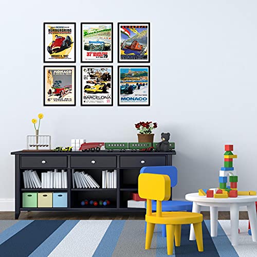 Zensh Formula Racing Poster Vintage F1 Car Racing Pictures Prints On Canvas 8X10 Inches Unframed Wall Decoration #TOP2