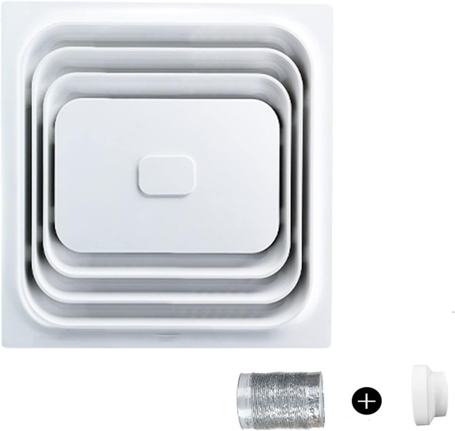 Ventilation Fan Ducted Ceiling Fan Bathroom Integrated Ceiling Exhaust Fan Ceiling Type Household Exhaust Fan with Check Valve and Annular Air Inlet, 35W ventilating Fan