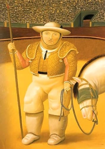 Matvsd Kohecs Fernando Botero Matador Canvas Wall Art for Living Room, 40x60cm, Unframed