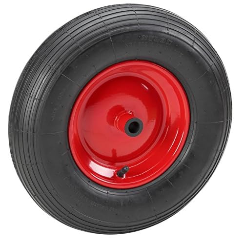 Metafranc Luftrad Ø 340 mm - Stahl-Felge - Typ 3.50 - 6 - 180 kg Tragkraft - Gleitlager / Komplettrad mit Felge / Schubkarrenrad / Schubkarrenreifen / Ersatzrad / 810900