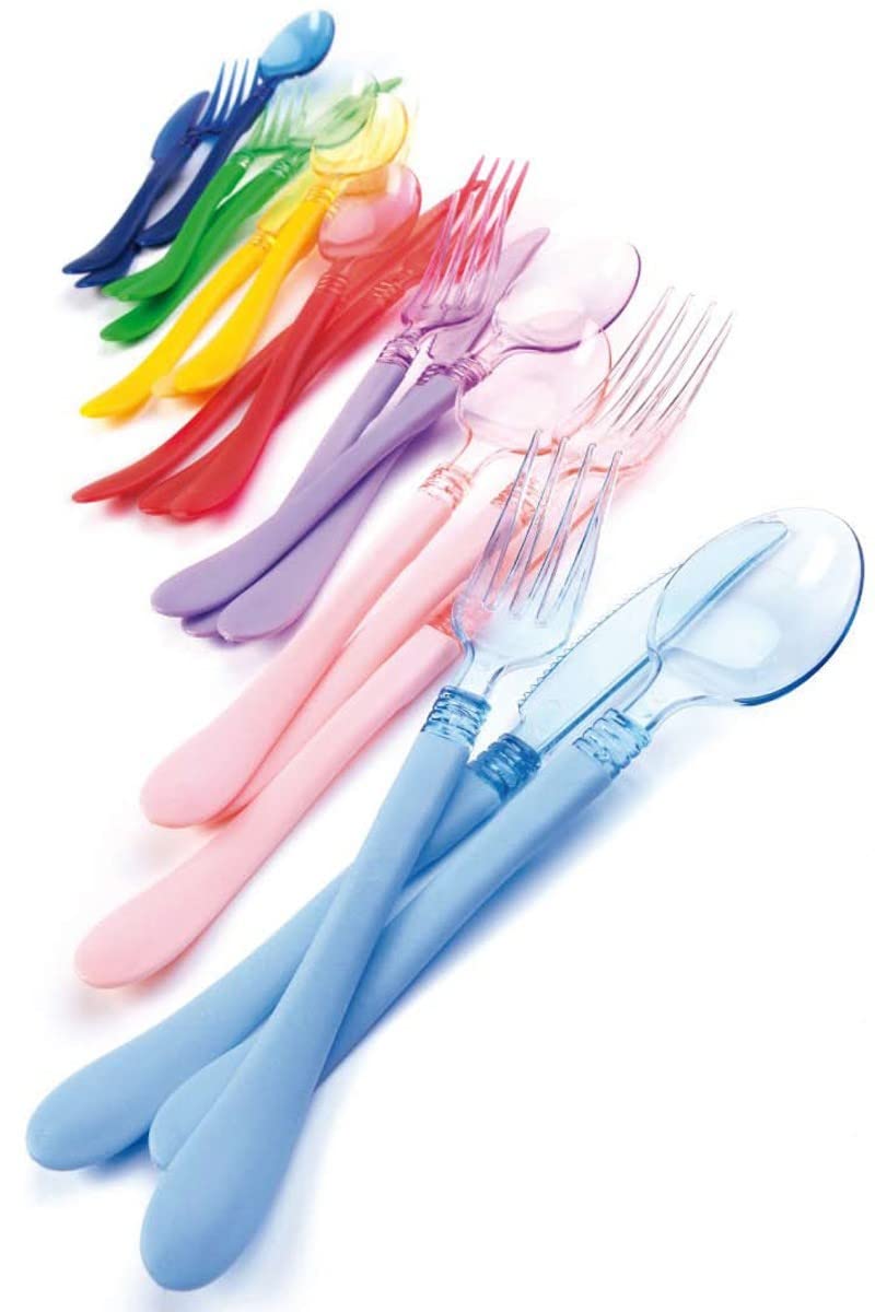 EX.TRA. Coltelli di Plastica Clear Head Rosa 10 Pezzi