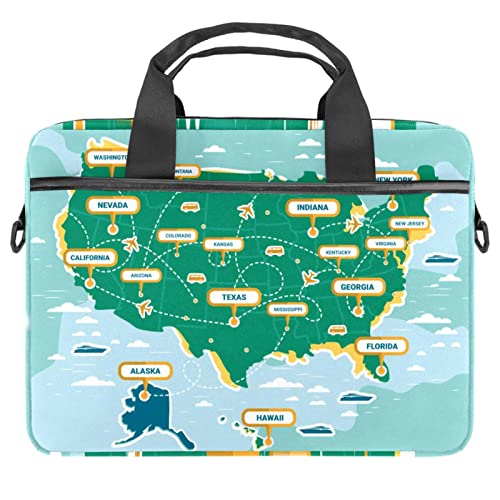 Sacoche ordinateur portable 13-14.5" avec bandoulière au motif tête de cochon multicolore