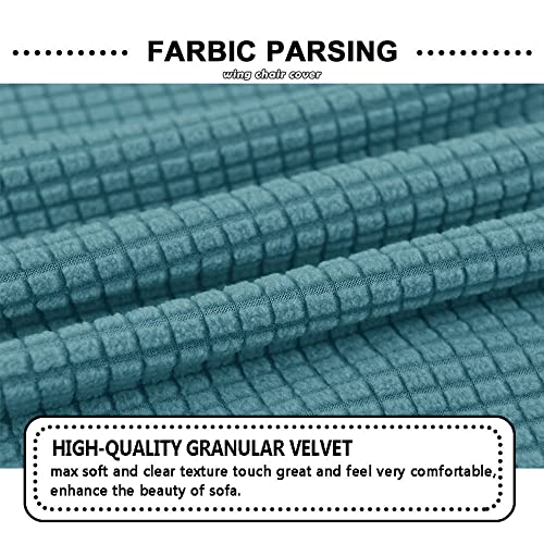 Slipcover Accent Cover,Curved Back Accent Kitchen Chair Slipcovers Modern Arc Shaped Armrest Counter Height Bar Stools Covers Wing Back Chair Protector (Color : 31#, Size : 1Pcs) #TOP3