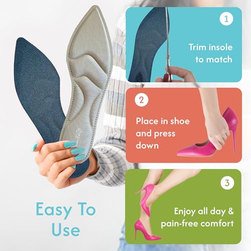 Image of Sharp! Ultra Thin Shoe Inserts for Women - Insole Shoe Inserts for All Day Comfort, Insoles for Women, Low Profile for Dress & Casual Shoes - XL /L Beige /Nude