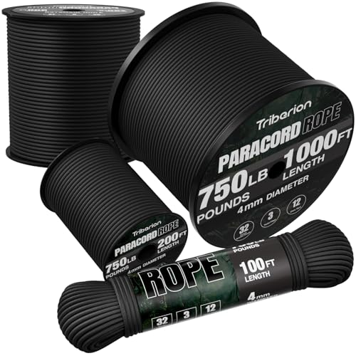TRIBERION Heavy Duty Paracord Rope (750 lb)