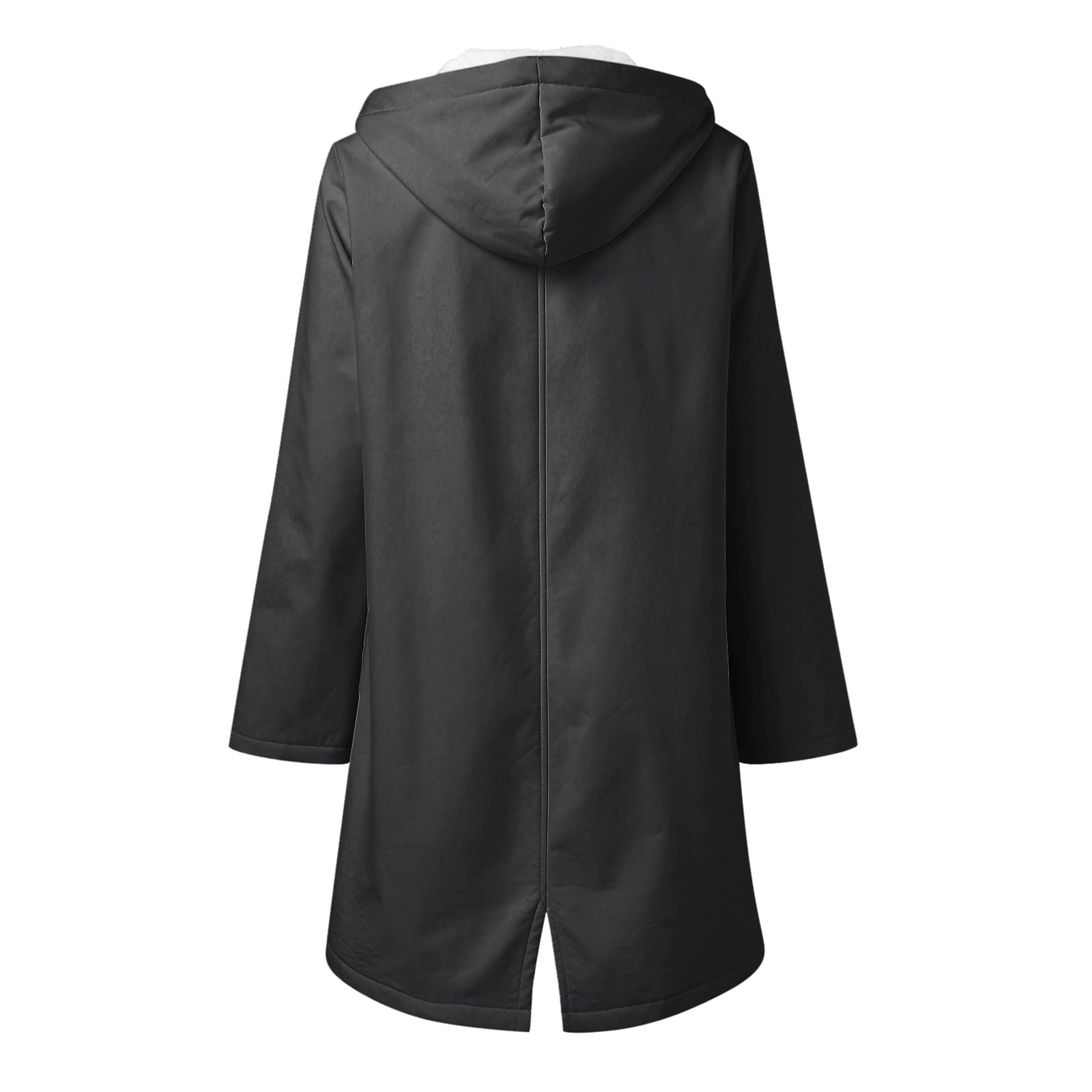 Chaquetas para mujer, abrigo pequeño, informal, con capucha, bolsillos con cremallera, abrigo polar cálido para mujer