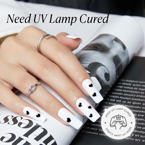 Image of AZUREBEAUTY 18ML White Gel Nail Polish - Pure White Soak Off UV /LED Gel Polish for French Tips, High Gloss Solid White Nail Art Gel for DIY Manicure Salon Use
