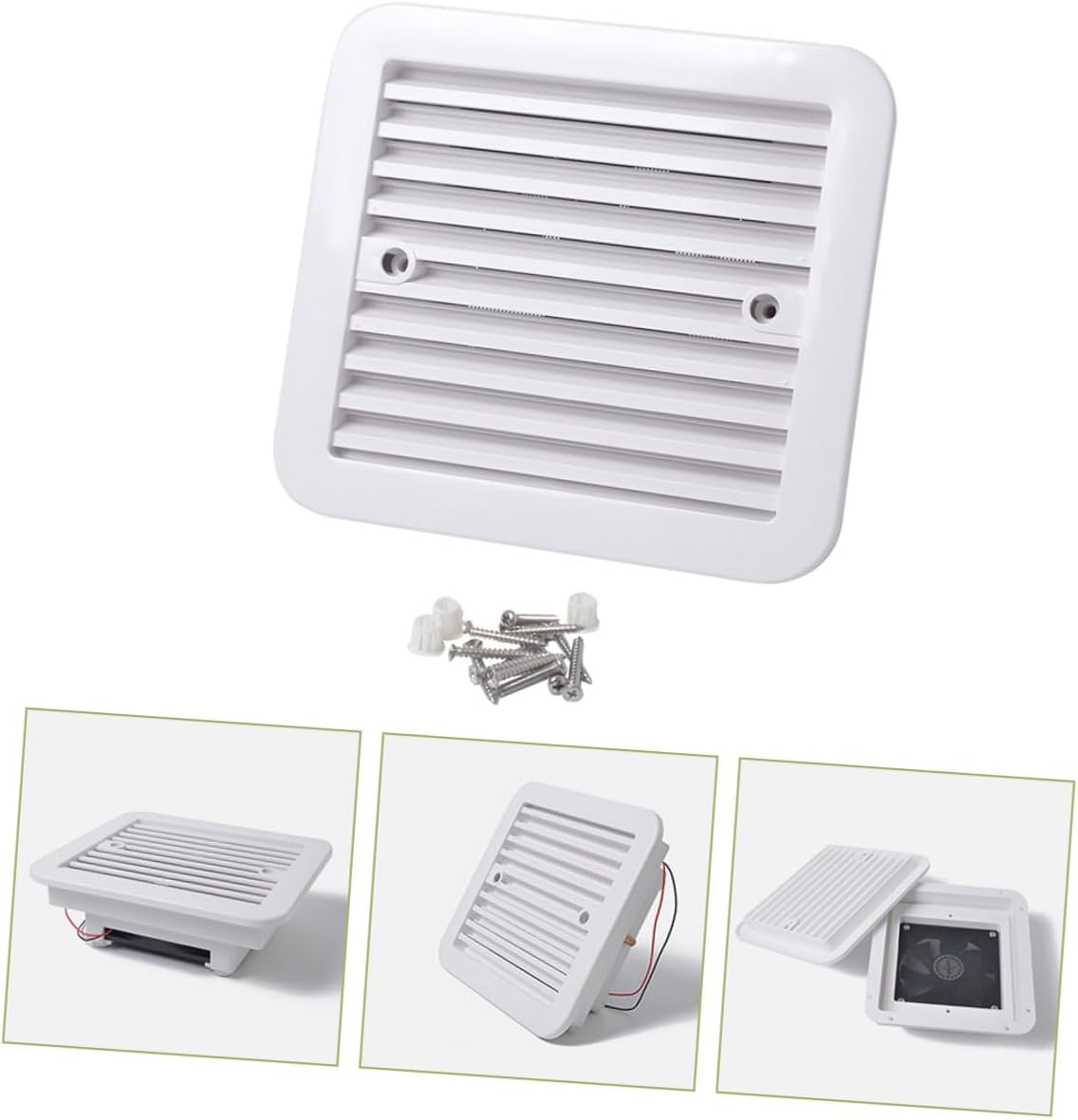 12v 8-inch Rv Exhaust Fan with Blades, Quiet Bathroom Ventilation Fan for Camper Roof Vent, Replacement Part for Rv Air Exhaust and Shower Ventilation