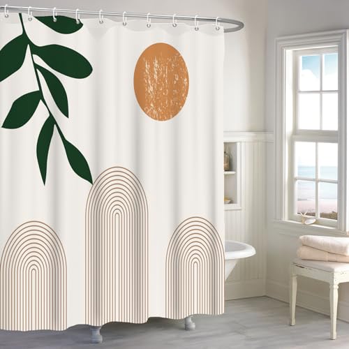 Rideau de douche géométrique Renaiss en textile haut de gamme - 2