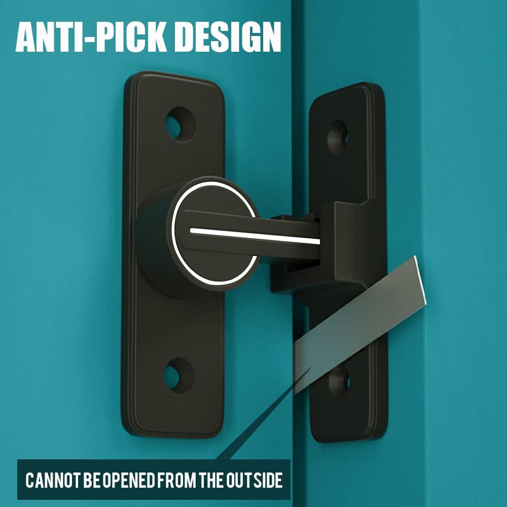 WANLIAN Heavy Duty Gate Latch Clasp Lock Flip Barn Door Lock Buckles Luminous Sliding Door Latch for Bedroom,Bathroom,Outdoor Fence