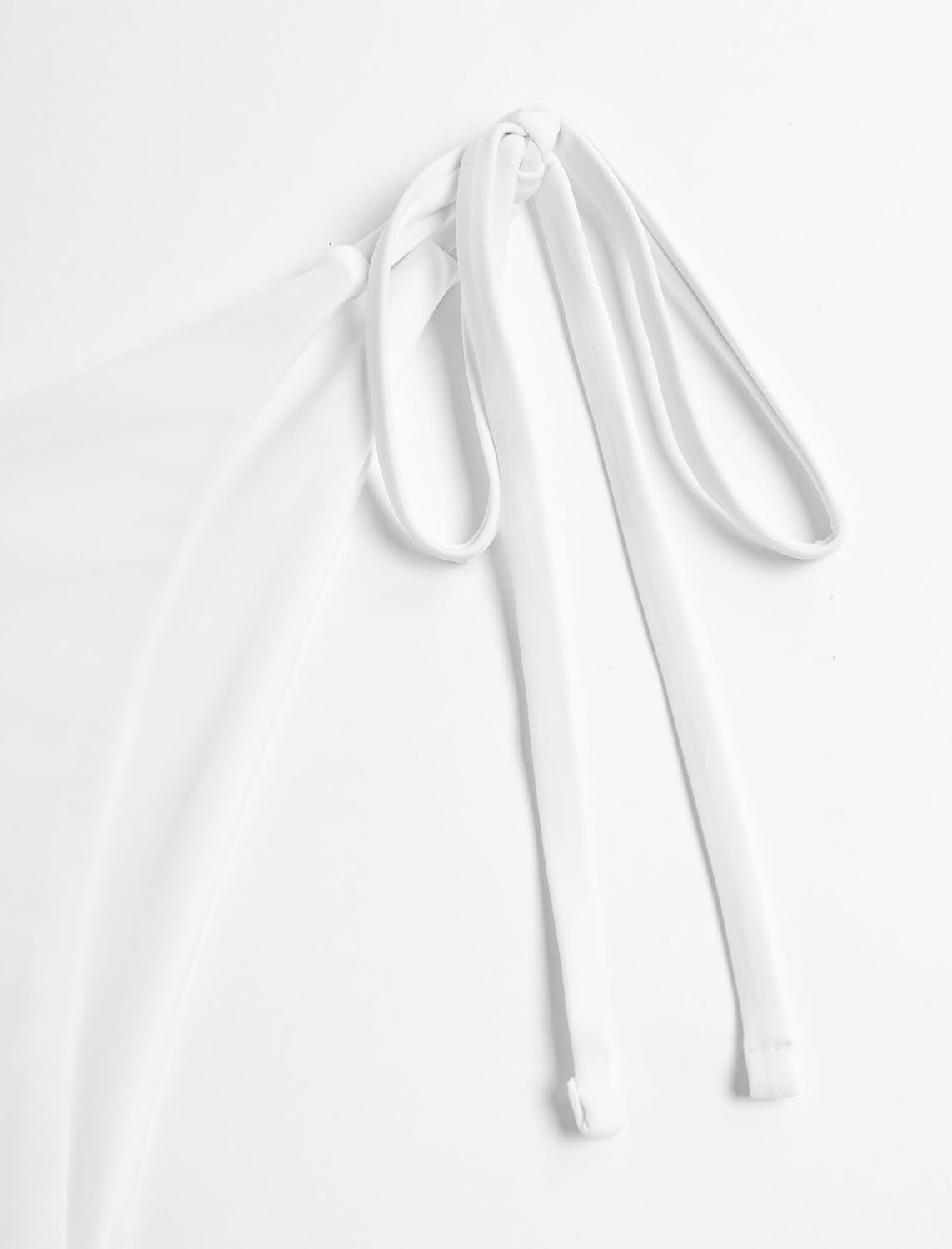 ZAFUL Women's Sexy Halter Bikini Sets Beads Tie Side Solid Triangle Thong Swimsuit Two Piece Cheeky Bathing Suits - Image 4