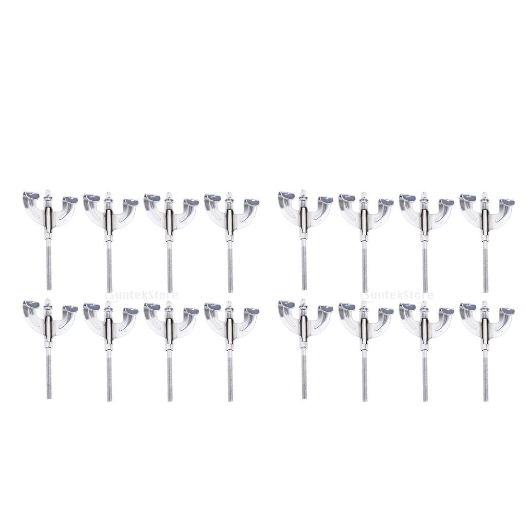 16x Druckguss Bassdrum Klauen + Zugstangen 100 Mm X 6 Mm für Die Montage Der Trommel