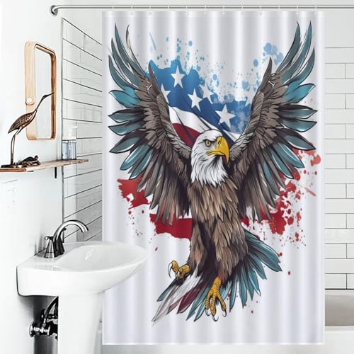 Rideau de douche imperméable Aigle en polyester chic pour salle de bain - 6