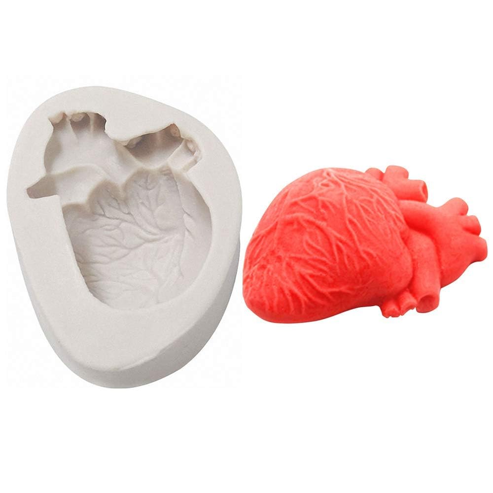 3D Human Heart Organ Silicone Mold | 3D Human Heart Organ Silicone for Making Candle, Chocolate, Cake Decoration-image-44
