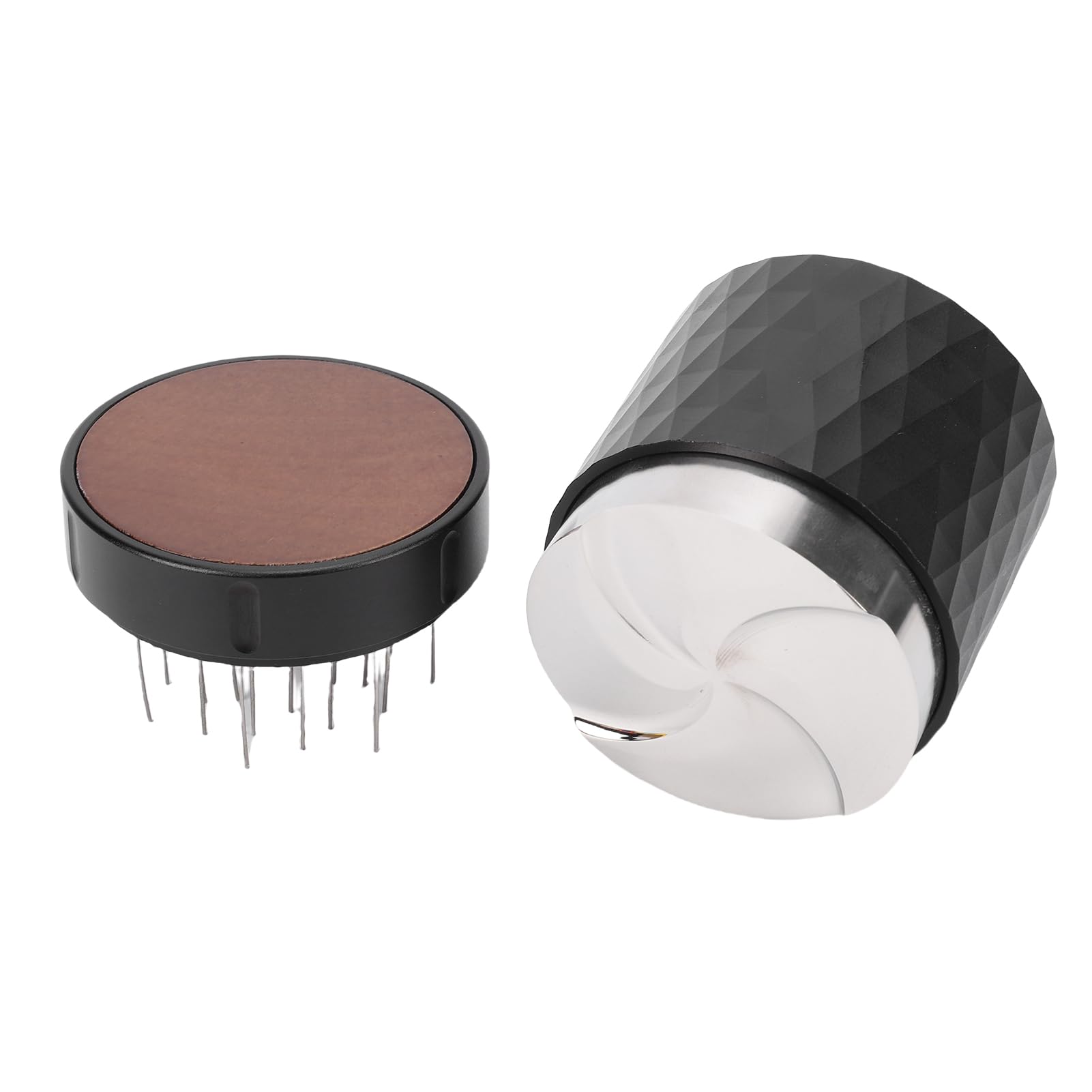 Xiuganpo Distributore e Pressatore per Caffe 58mm, Base in Acciaio Inox,