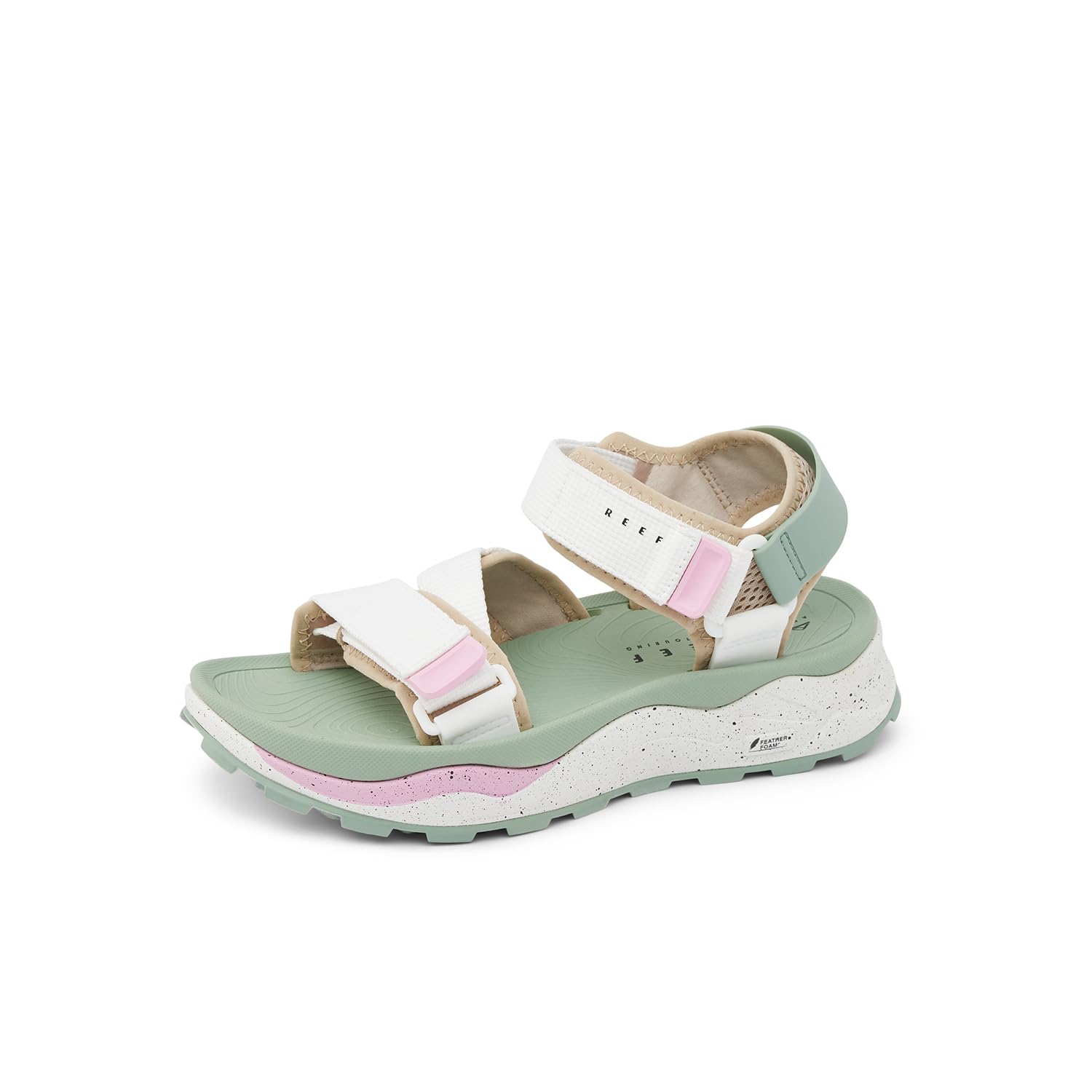 REEF Cross Shore Womens Casual Sport Sandal, Adjustable Straps, Supportive Footbed, No Slip Traction