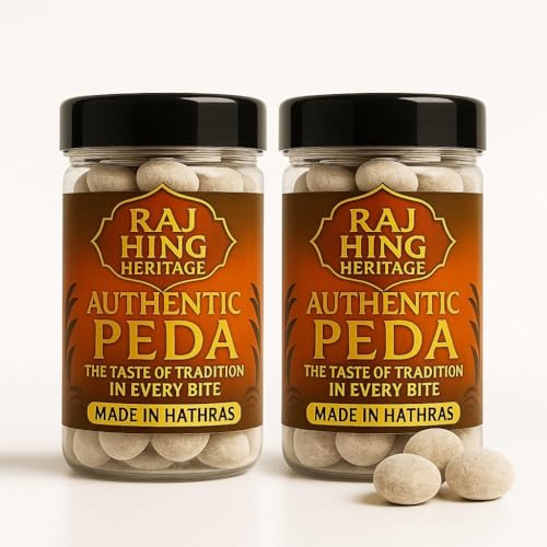 Raj Hing Traditional Indian Asafoetida Spice | Shahi | Strongest | Asafoetida Quality Blend | No Preservatives (Hing Peda 150 gm (Pack of 2))
