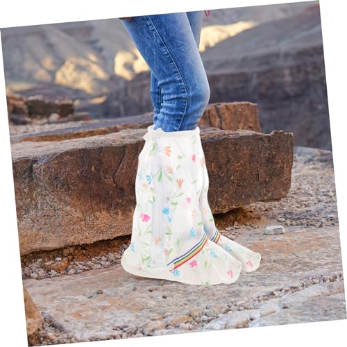 Abaodam par cubre zapatos reutilizables, protector impermeable con suela gruesa para deportes miniatura 4