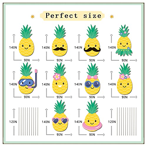 Tropical Pineapple Yard Sign Outdoor Lawn Decorations,Smile Pineapple Yard Signs,Summer Party Yard Signs,10Pcs Tropical Pineapple For Beach/Patio/Garden/Festive Atmosphere. #TOP1