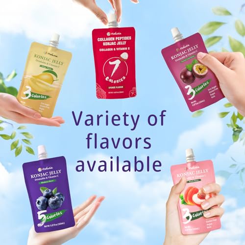 Hethstia Konjac Jelly Pouch Blueberry Flavor, 10 Pack Drinkable Fruit Snack - image 7