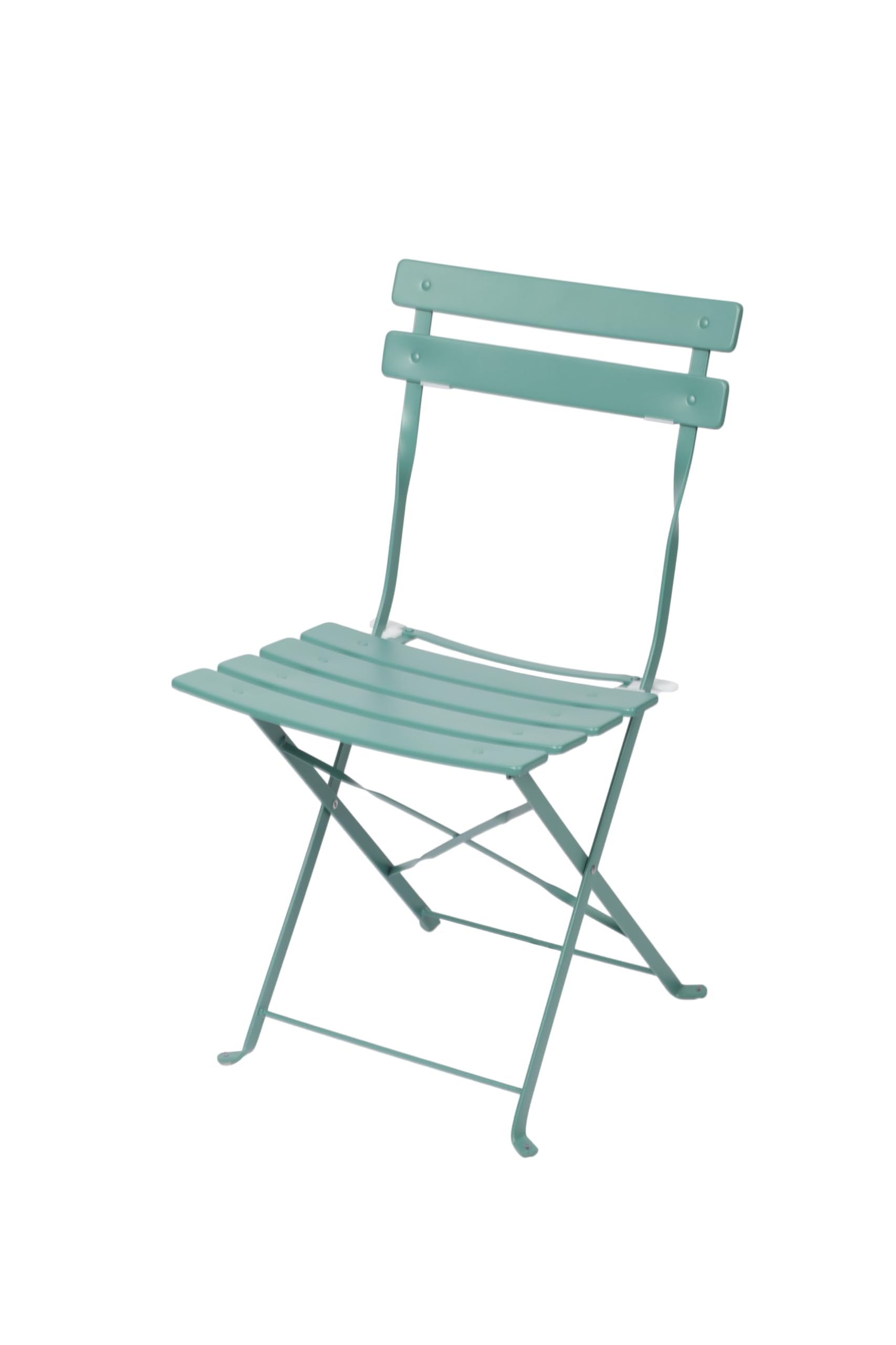 ALBATROS Set da bistrot 3 pezzi verde – tavolo da bistrot con 2 sedie – sedie pieghevoli e tavolo in metallo robusto – ideale come set di mobili da balcone o mobili da giardino dal design moderno