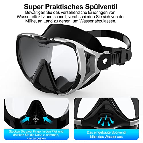 Tauchmaske RABIGALA Taucherbrille Schnorchelmaske