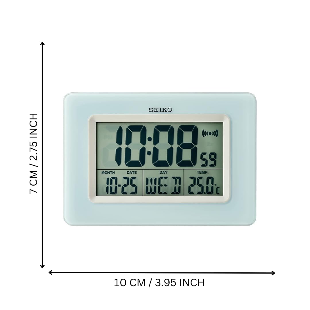 Amazon.com: Seiko Yanai Bedroom Alarm/Wall Clock, Light Blue