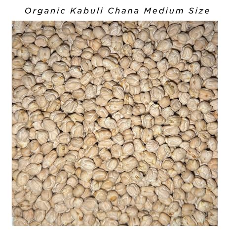 Image of OrganicKrate Organic Kabuli Chana /ChickPea /Chole /Garbanzo Beans /Chick Peas /Pindi Chana /White Chole /White ChickPea /Kabuli - 900 Grams (Medium Size)