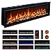 Valine Fires Recessed Electric Freestanding Fireplace UltraSlim Heater 72"/183cm, Wall-Mounted Fireplace for Media Wall, Electric Fire with 15 LED Flame Colours, Wifi/Alexa, Remote Control, 900W/1800W