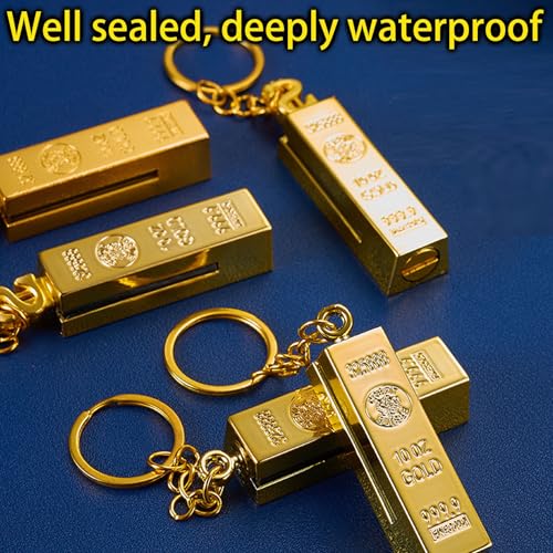 Encendedor QXQXI metálico con llavero dorado miniatura 6